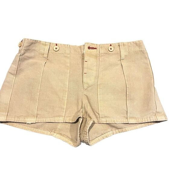 NWOT Free people All Yours Micro Cargo Shorts low rise tan women's size 8 - Picture 7 of 12